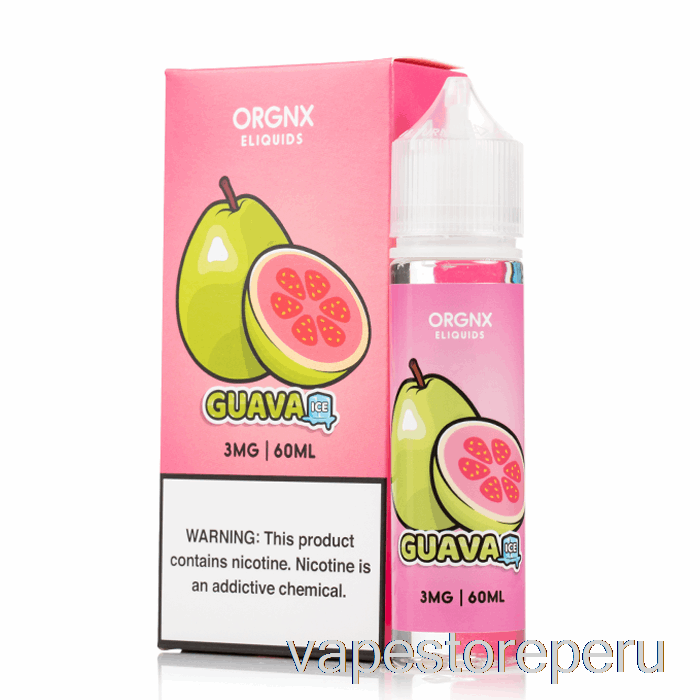 Vape Sin Nicotina Peru Guava Ice - E-líquido Orgnx - 60ml 3mg